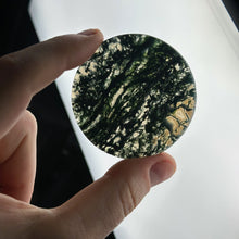 Load image into Gallery viewer, Moss Agate Disc Carving F