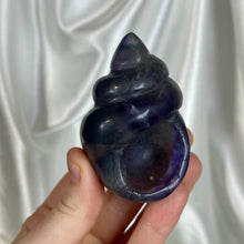 Load image into Gallery viewer, B-Grade Large Rainbow Fluorite Shell Carving D