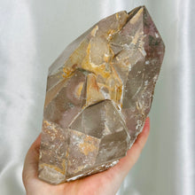 Load image into Gallery viewer, XXL Lithium x Chlorite Quartz Elestial “Castle” (4lb 1.8oz)