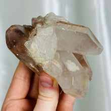 Load image into Gallery viewer, XL Lithium x Chlorite Quartz Partially Polished Cluster with DT (10.5oz)