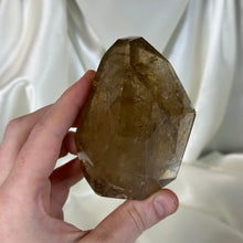 Load image into Gallery viewer, Natural Honey Citrine Freeform with Rainbows on Stand