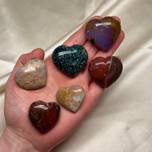 Load image into Gallery viewer, Sea Jasper Heart Carvings (choose your own)
