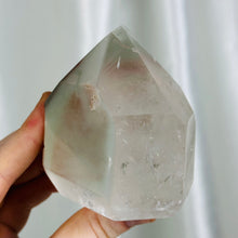 Load image into Gallery viewer, Lithium x Chlorite Quartz Partially Polished Tower G (13.4oz)
