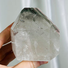 Load image into Gallery viewer, Lithium x Chlorite Quartz Partially Polished Tower F (15.2oz)