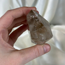 Load image into Gallery viewer, Rainbow-Filled Smoky Citrine on Stand