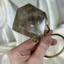 Load image into Gallery viewer, Rainbow-Filled Smoky Citrine on Stand