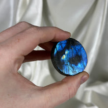 Load image into Gallery viewer, Deep Blue Labradorite Sun Moon Carving