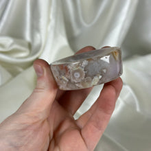 Load image into Gallery viewer, Chunky Pink-toned Flower Agate Ring Dish (imperfect, filled in section)