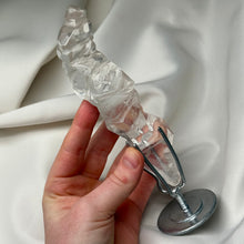 Load image into Gallery viewer, Rare! Clear Quartz Sculpture Carving on Stand by Walter Lopes 2