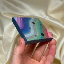 Load image into Gallery viewer, "Storm" Original Acrylic Painting on Display Easel (3"x3" Canvas)