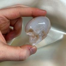 Load image into Gallery viewer, Flower Agate Skull Carving D