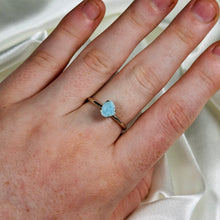 Load image into Gallery viewer, Size 9 Sterling Silver Larimar Ring