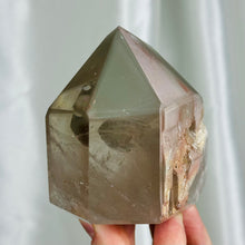 Load image into Gallery viewer, Lithium x Chlorite Quartz Partially Polished Tower E (1lb 1oz)