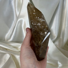 Load image into Gallery viewer, XL 1lb Natural Cognac Citrine Freeform with Rainbows on Stand