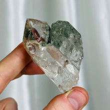 Load image into Gallery viewer, Glassy Himalayan Quaryz Cluster with Chlorite and Dual-Toned Rutile