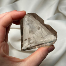 Load image into Gallery viewer, Faceted Smoky Quartz Heart Carving (112g)