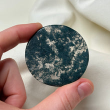 Load image into Gallery viewer, Moss Agate Disc Carving