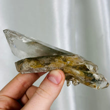 Load image into Gallery viewer, Large Himalayan Quartz Point with Garden Quartz and Chlorite Phantom