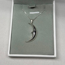 Load image into Gallery viewer, Sterling Silver Crescent Moon Necklace (The Sterling Collection Release 002)