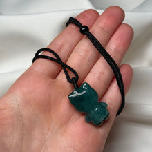 Load image into Gallery viewer, Guatemalan Jade Kitty Necklace B (Adjustable)