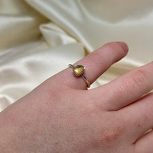 Load image into Gallery viewer, Sz 6 Sterling Silver Libyan Desert Glass Ring A