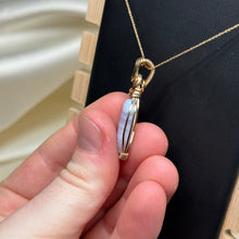 Load image into Gallery viewer, “Peace” Gold Filled Blue Lace Agate Necklace