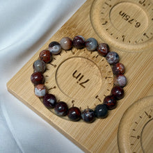 Load image into Gallery viewer, Lace Agate Stretch Bracelet 7”