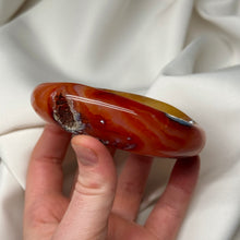 Load image into Gallery viewer, Carnelian with Orca Agate Bowl Carving