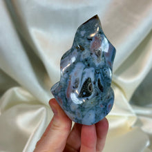 Load image into Gallery viewer, Baby Blue Sea Jasper Flame (9oz)