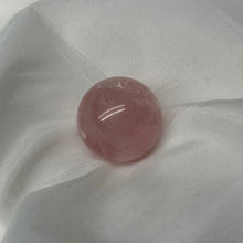 Load image into Gallery viewer, Powder Pink Mozambique Rose Quartz Sphere with Asterism and Sparkles