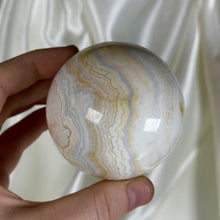 Load image into Gallery viewer, 13.1oz Banded Calcite & Agate “Creamsicle” Sphere