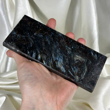 Load image into Gallery viewer, Arfvedsonite with Garnet Slab