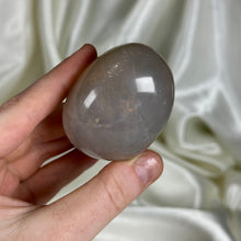 Load image into Gallery viewer, Shimmery Muted Blue Rose Quartz Palmstone