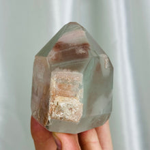 Load image into Gallery viewer, Lithium x Chlorite Quartz Partially Polished Tower G (13.4oz)