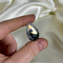 Load image into Gallery viewer, Rainbow Moonstone with Tourmaline Cabochon M