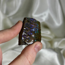 Load image into Gallery viewer, Green Blue and Purple Gem Ammolite Slab