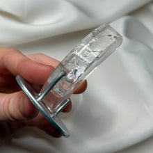 Load image into Gallery viewer, Clear Quartz Moon Carving on Stand A (112g)