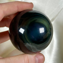 Load image into Gallery viewer, Space Vibes Rainbow Obsidian Sphere