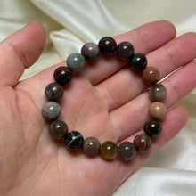Load image into Gallery viewer, Mixed Jasper and Petrified Wood Stretch Bracelets size 6.5