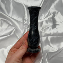 Load image into Gallery viewer, Black Marble Vase B Repared (second hand find)