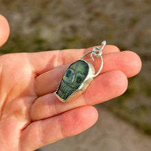 Load image into Gallery viewer, “Snake Bite” Sterling Silver Labradorite Necklace