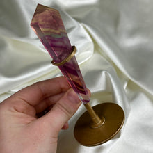 Load image into Gallery viewer, Candy Fluorite Wand on Stand G