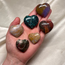 Load image into Gallery viewer, Sea Jasper Heart Carvings (choose your own)