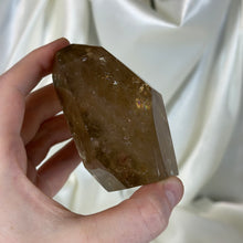 Load image into Gallery viewer, Natural Honey Citrine Freeform with Rainbows on Stand