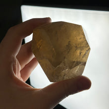 Load image into Gallery viewer, Natural Honey Citrine Freeform with Rainbows on Stand