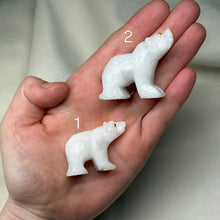 Load image into Gallery viewer, Quartz Polar Bear Carvings (Choose Your Own!)