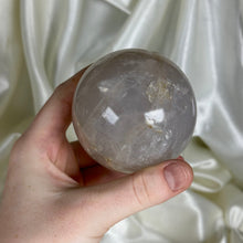 Load image into Gallery viewer, Milky Lavender-Grey Rose Quartz Sphere