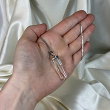 Load image into Gallery viewer, Sterling Silver AAA Clear Quartz with Blue Tourmaline Pendant