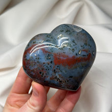 Load image into Gallery viewer, “Bloody” Sea Jasper Heart Carving