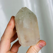 Load image into Gallery viewer, Lithium x Chlorite Quartz Partially Polished Tower D